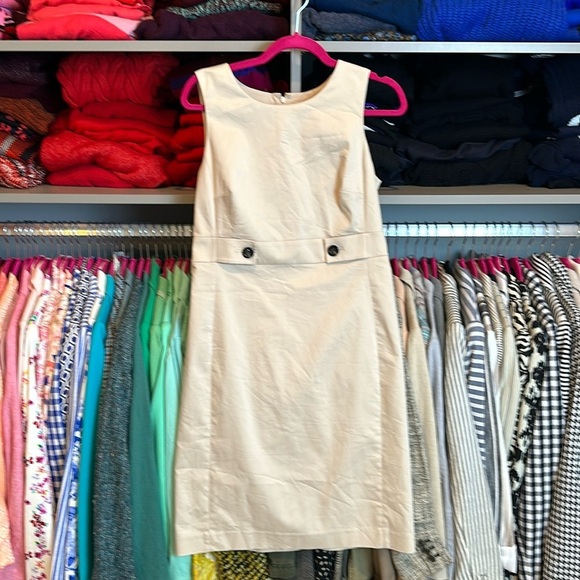 Ann Taylor tan sleeveless dress size 6 - Picture 1 of 3